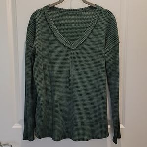 Forest Waffle Knit Top